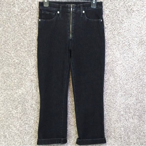 Lucky Brand Bridgette Y2K Zip High Rise Crop Mini Boot size 6/28R - Picture 2 of 15